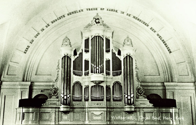 142-25 Wolfaartsdijk, Orgel Ned. Herv. Kerk. Het orgel in de Nederlandse Hervormde kerk te Wolphaartsdijk
