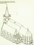 142-60 Tekening van de Nederlandse Hervormde kerk te Wemeldinge