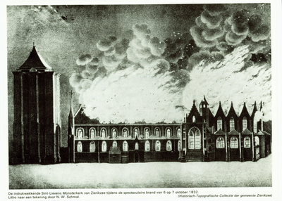 143-38 De brand in de Sint Lievensmonsterkerk te Zierikzee in de nacht van 6 op 7 oktober 1832