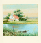 202 Colijnsplaat / W. Engelaar. [c. 1930]. 1 tekening : krijt, in kleur ; 14,5 x 16 cm
