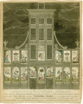 325 1788 maart 8. Afbeelding van de Illuminatie en Decoratie voor het Huis der Oprechte Vaderlandsche Societeit op het ...