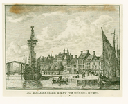 347 De Rouaansche Kaay te Middelburg. [c. 1790]. 1 prent : kopergr. ; 7,4 x 10 cm, blad 8,2 x 10,6 cm