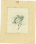 382 Man met hoed. Links, kop en schouders / J. Perkois. ad viv. del. 1786. 1 tekening : potlood ; 12,9 x 10,7 cm