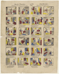 397 Centsprent N. 123. Jan de Wasscher Jean-fait-tout. 43 x 33,5 cm. 24 plaatjes 4,5 x 6 cm