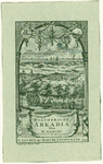 677 Titelblad van de Walchersche Arkadia door M. Gargon. [c. 1900]. 1 prent : lithografie ; 13 x 7,5 cm, blad 17 x 10,2 cm