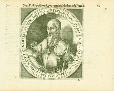 885 Don Fernando Alvarez de Toledo (Avila 29-10-1507-Lissabon 11/12-1582), hertog van Alva, Spaans generaal, landvoogd ...