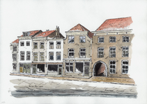 964-1091 Gezicht op de Hoogstraat te Middelburg.