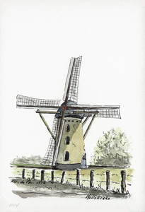 964-1114 De molen te Meliskerke.