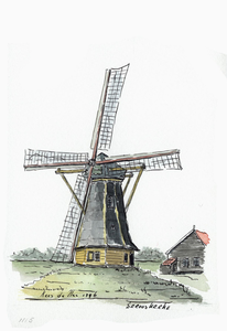 964-1115 Molen 'De Hoop' te Serooskerke.