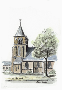 964-1117 De voormalige Hervormde kerk te Biggekerke.