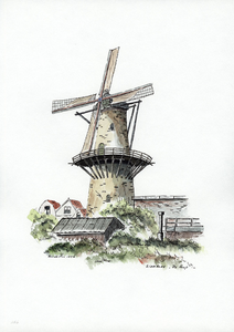 964-1166 Molen 'De Hoop' te Zierikzee.