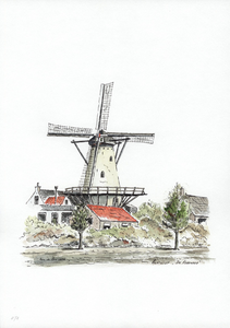 964-1172 Molen 'De Korenaar' te Poortvliet.