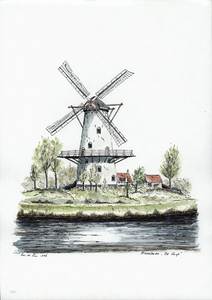 964-1191 Molen 'De Hoop' te Middelburg.