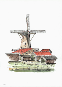 964-1198 Molen 'De Graanhalm' te Gapinge.