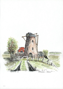 964-1205 Molen 'Landzigt' te Wissenkerke.