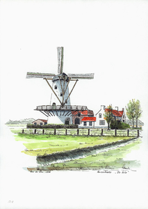 964-1218 Molen 'De Lelie' te Koudekerke.