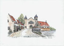 964-1231 De Vogelstraat te Middelburg, met op de achtergrond de voormalige Nederlandse Hervormde kerk van 't Zand