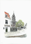 964-1241 Een café-restaurant op de hoek van de Pottenmarkt en de Grote Markt te Middelburg.