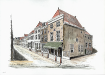964-1246 Gezicht op de Vlasmarkt te Middelburg.