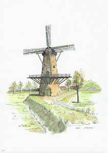964-1304 De 'Stadsmolen' te Hulst.