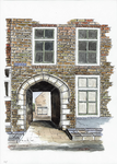 964-1307 Een poortje in een huis aan de Nieuwe Haven te Middelburg.