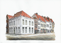 964-1389 Gezicht op de hoek van de Nederstraat en de Punt te Middelburg.