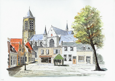 964-1597 De Nederlandse Hervormde kerk te Tholen.
