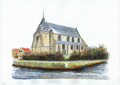 964-1636 De Nederlandse Hervormde kerk te Scherpenisse.