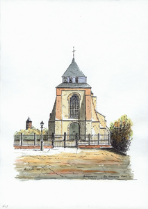 964-1637 De Nederlandse Hervormde kerk te Scherpenisse.