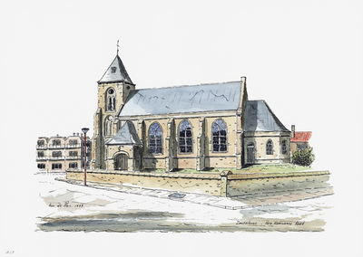 964-1638 De Nederlandse Hervormde kerk te Zoutelande.