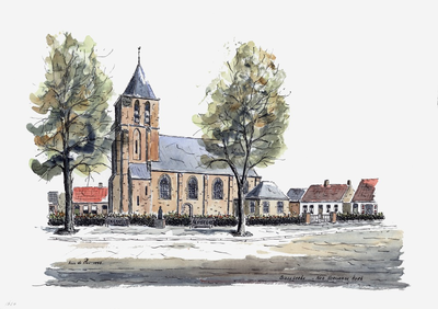 964-1650 De Nederlandse Hervormde kerk te Biggekerke.