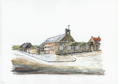 964-1755 Het kerkgebouw van de Gereformeerde Gemeente aan de Koestraat te Westkapelle