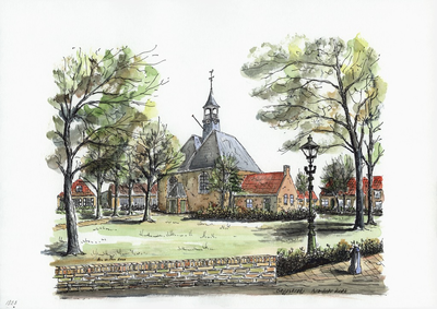 964-1823 De Nederlandse Hervormde kerk te Grijpskerke.