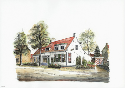 964-1824 Het dorpsplein te Grijpskerke.