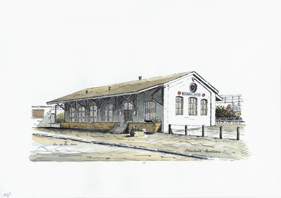 964-1867 Dansschool Janvier in een voormalige goederenloods op het stationscomplex aan de Kanaalweg te Middelburg.