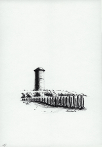 964-187 De watertoren te Domburg gezien vanaf het strand.