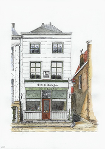 964-1882 Café de 'Zwarte Ruyter' aan de Dam te Middelburg.