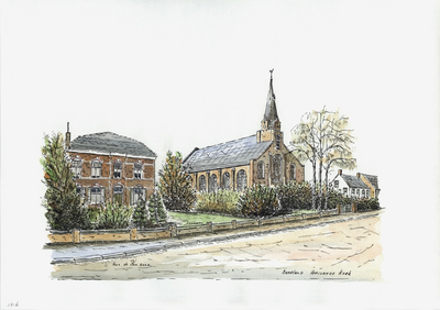 964-1916 De Nederlandse Hervormde kerk te Baarland.