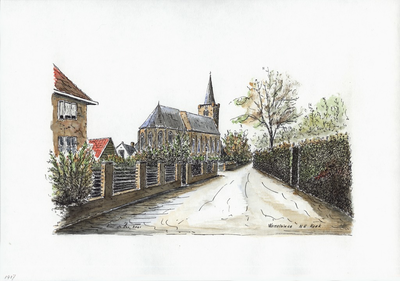 964-1927 De Nederlandse Hervormde kerk te Wemeldinge.