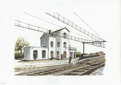 964-1928 Het station Kapelle-Biezelinge.