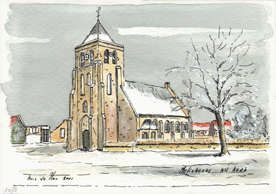 964-2075 De Nederlandse Hervormde kerk te Meliskerke.
