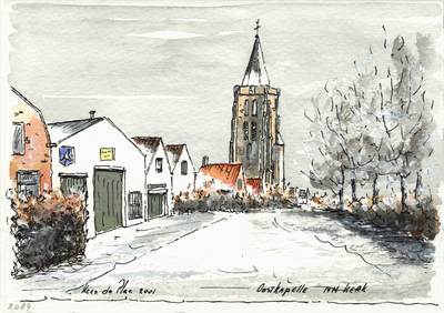 964-2089 De Nederlandse Hervormde kerk te Oostkapelle.