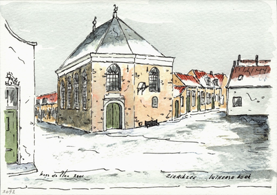 964-2092 De Lutherse kerk te Zierikzee.