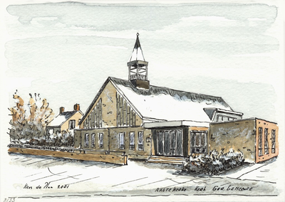 964-2133 De kerk van de Gereformeerde Gemeente te Aagtekerke.