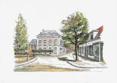 964-2315 Het voormalig gemeentehuis aan het Dorpsplein te Koudekerke