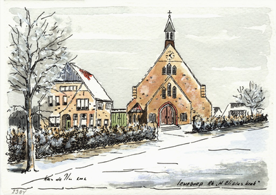 964-2384 De Rooms-katholieke H. Eligius kerk te Lewedorp