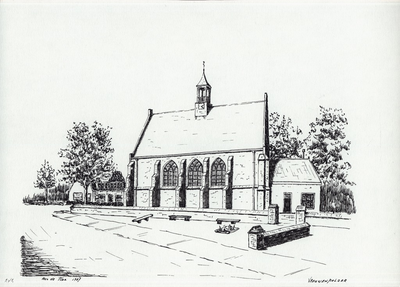 964-242 De Nederlandse Hervormde kerk te Vrouwenpolder.