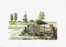 964-2470 De molen 'De Koe' te Veere.