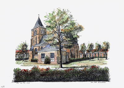 964-2476 De Nederlandse Hervormde kerk te Biggekerke.