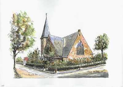 964-2571 De Nederlandse Hervormde kerk te Rilland.